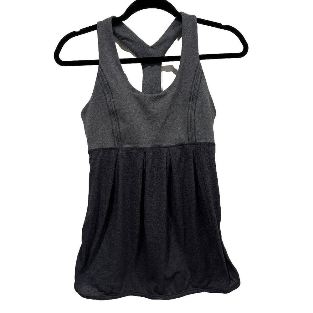 Lululemon Power Dance Tank Black Grey Size 6